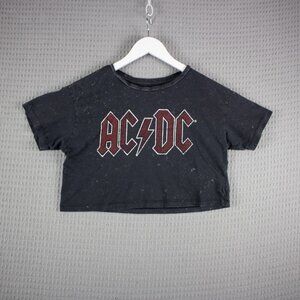 AC/DC 2022 Logo Crop Top Womens Small
